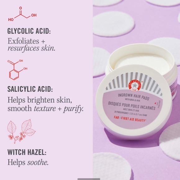 FIRST AID BEAUTY | Ingrown Hair Pads with BHA & AHA - Picture 4 of 7